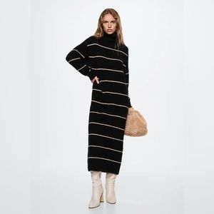 MANGO Knitted turtleneck dress